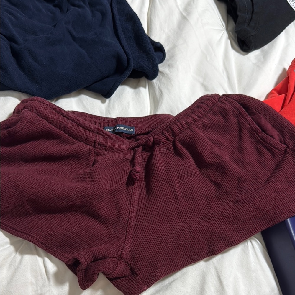 Brandy Melville Maroon Knit Shorts